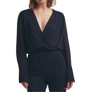 Favorite Daughter The Chiffon Date Blouse Bodysuit Size XS NWOT